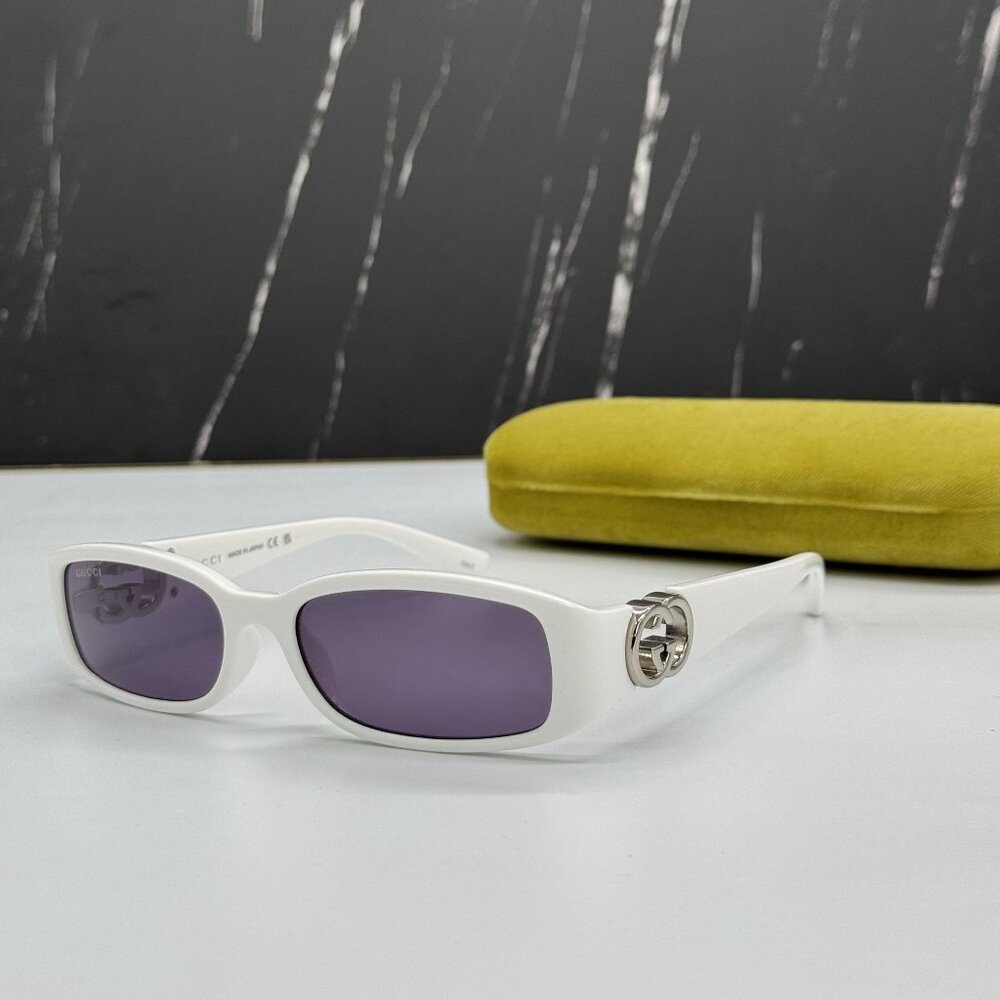 NEW GUCCI GG1661S 003 WOMEN WHITE SUNGLASSES GUCCI - Picture 1 of 11